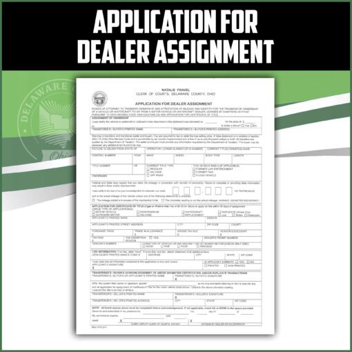 Application for Dealer Assignment