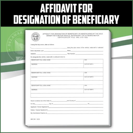 Affidavit for Designation of Beneficiary
