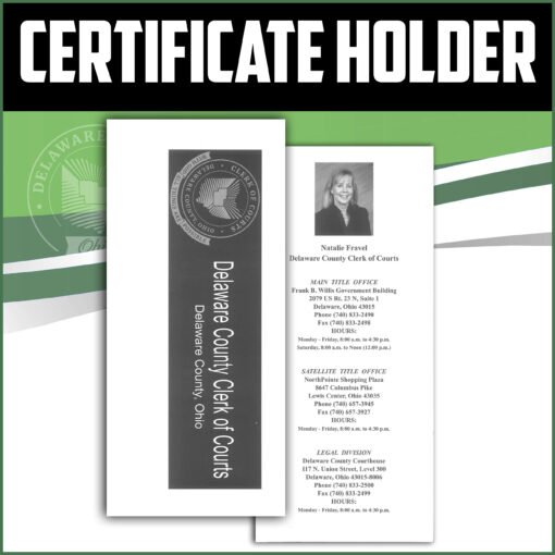 Certificate Holder