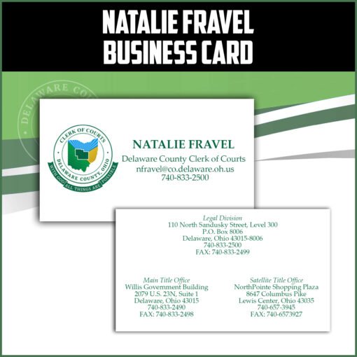 Natalie Fravel Business Card